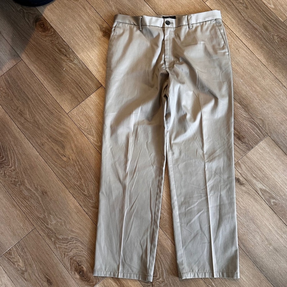 Dockers Signature Khaki D2 Straight Fit Tan Chino Pants Mens 36x32 Cotton